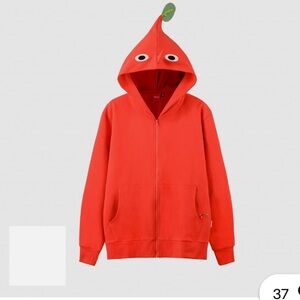 Nintendo Red Zip-Up Hoodie.Please see measurements